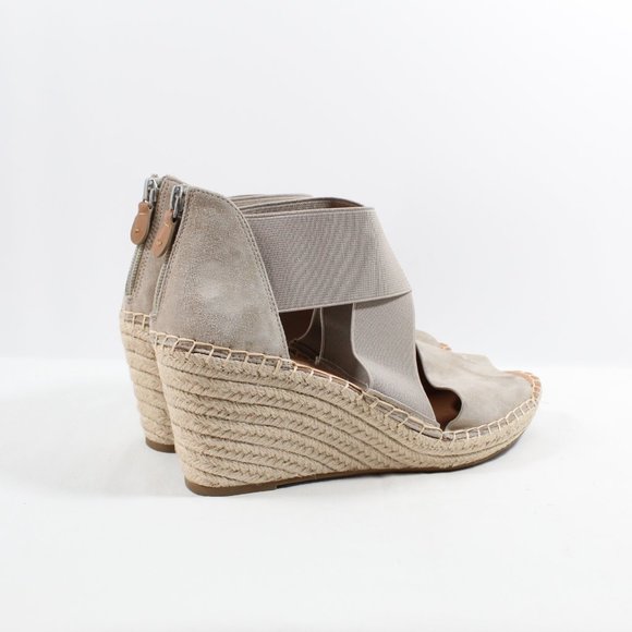 Gentle Souls Signature Colleen Espadrille Wedge Sandal - Mushroom 9M - Picture 2 of 4